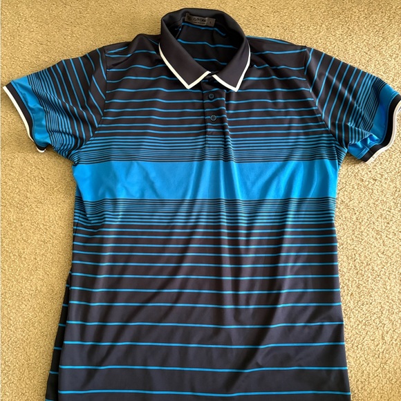 G/FORE | Shirts | Gfore Navy And Light Blue Striped Polo Shirt | Poshmark